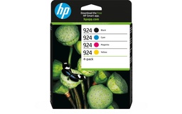 [6C3Z1NE] HP Combo Pack N° 924 (6C3Z1NE) noir/Cyan/Magenta/Yellow