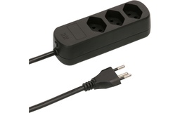 [160244] Max Hauri Bloc multiprises Basic-Line 3xT13, 1.5 mètres